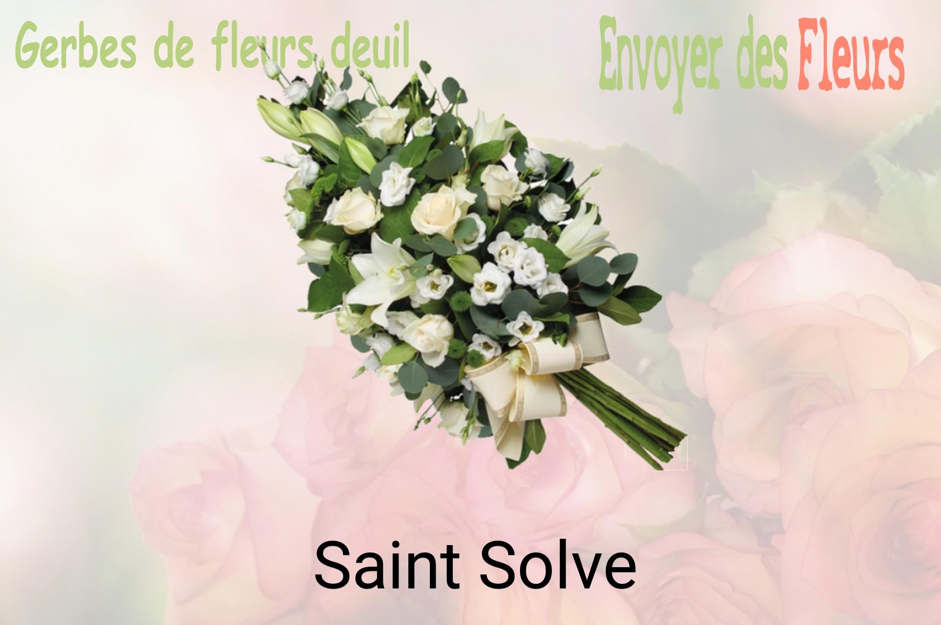 Gerbe de fleurs de deuil livrée à Saint-Solve